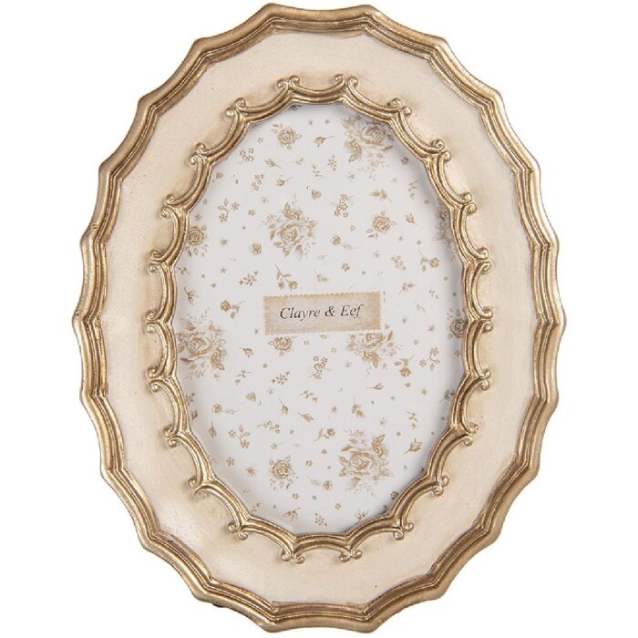 Cornice per foto Clayre & Eef 2F1382 16x2x21 cm / 10x15 cm Bianca