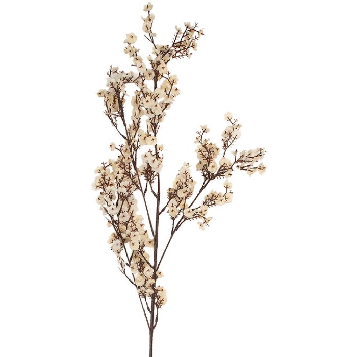 Fiore artificiale Clayre & Eef 5PL0200W 10x8x104 cm Bianco Marrone