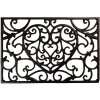 Clayre & Eef 5Y1290 Tappetino da ingresso in ferro 59x39x2 cm Marrone Drausen