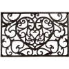 Clayre & Eef 5Y1290 Tappetino da ingresso in ferro 59x39x2 cm Marrone Drausen