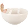 Ciotola in ceramica Clayre & Eef 6CE2216 18x17x12 cm Bianca Rosa 700 ml