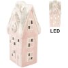Decorazione Casa LED Clayre & Eef 6CE2220P 11x10x24 cm Rosa-Grigio