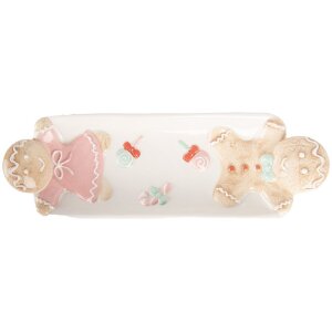 Scodella Clayre & Eef 6CE2224 31x10x5 cm Bianco e Marrone Ceramica