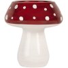Portacandele a forma di fungo Clayre & Eef 6GL5199 Ø 7x7 cm bianco-rossa