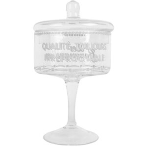 Contenitore in vetro Clayre & Eef 6GL5211 con coperchio Ø 13x24 cm