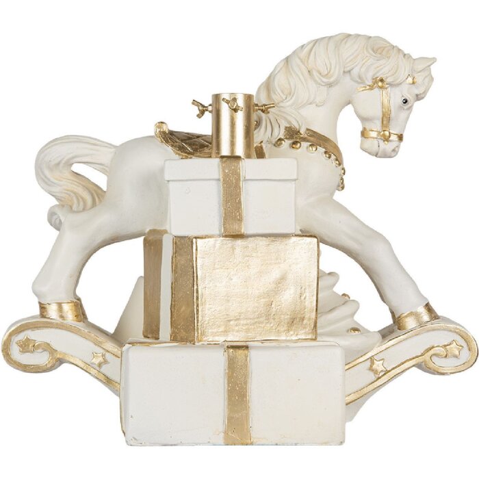 Supporto albero di Natale Clayre & Eef 6MG0129 47x30x38 cm Bianco-Oro