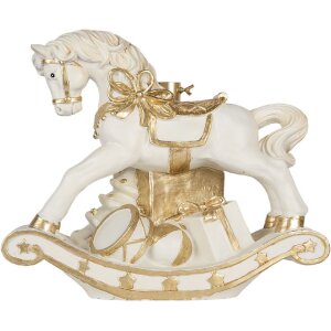 Supporto albero di Natale Clayre & Eef 6MG0129 47x30x38 cm Bianco-Oro