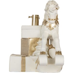 Supporto albero di Natale Clayre & Eef 6MG0129 47x30x38 cm Bianco-Oro