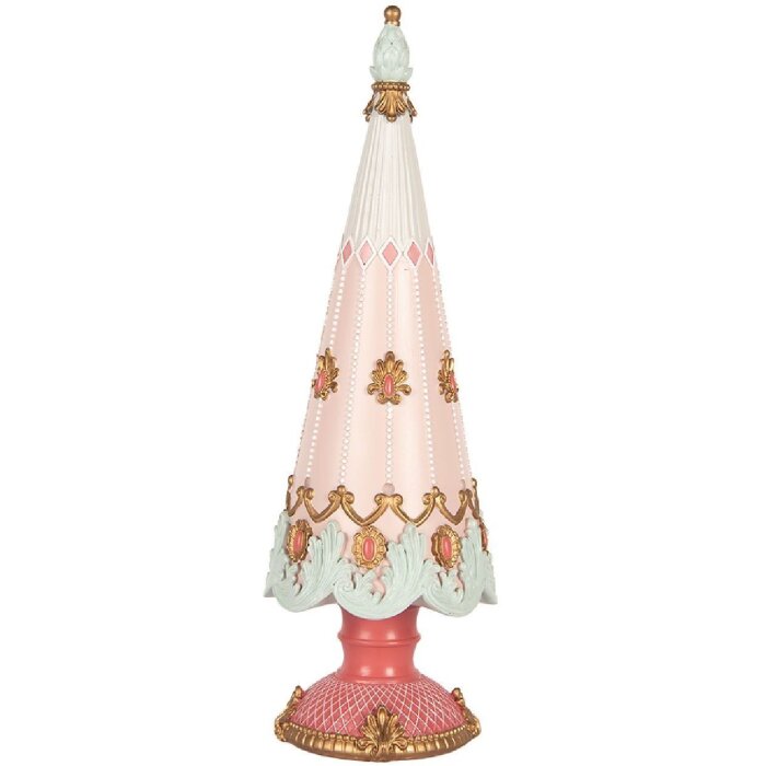 Decorazione albero di Natale Clayre & Eef Ø 10x30 cm Rosa