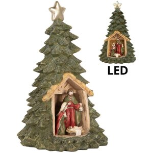 Albero di Natale Clayre & Eef con LED 15x24 cm