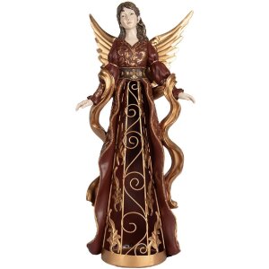 Decorazione angelo Clayre & Eef 22x15x46 cm Rosso e...