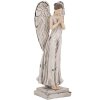 Decorazione Angelo Clayre & Eef 6PR5634 9x8x23 cm Bianco Grigio