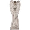 Decorazione Angelo Clayre & Eef 6PR5634 9x8x23 cm Bianco Grigio