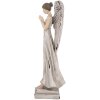 Decorazione Angelo Clayre & Eef 6PR5634 9x8x23 cm Bianco Grigio