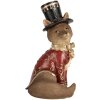 Decorazione Volpe Clayre & Eef 6PR5637 9x8x17 cm Marrone Rosso
