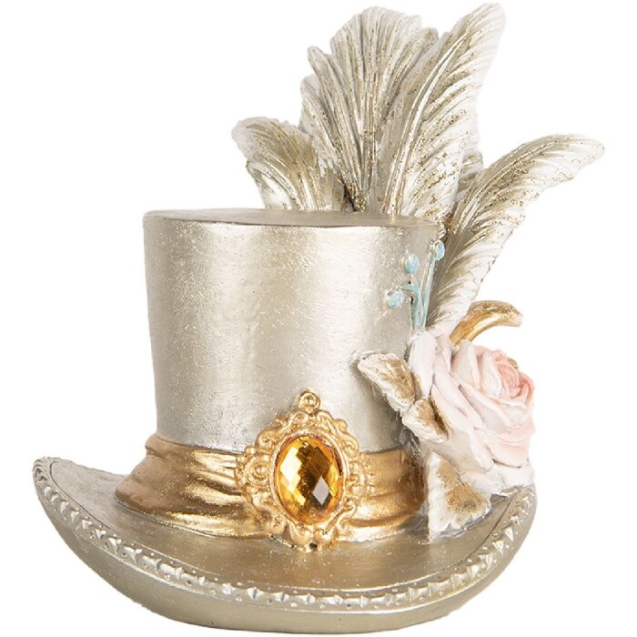 Cappello Decorativo Clayre & Eef 6PR5639 Argentato 13x11x13 cm