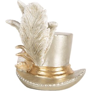 Cappello Decorativo Clayre & Eef 6PR5639 Argentato 13x11x13 cm