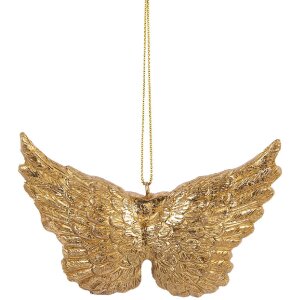 Clayre & Eef 6PR5640 Decorazione Ciondolo Ali 10x2x7 cm Dorato