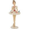 Decorazione Ballerina Clayre & Eef 6PR5643 Ø 10x24 cm Bianco Beige