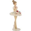 Decorazione Ballerina Clayre & Eef 6PR5643 Ø 10x24 cm Bianco Beige