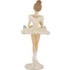 Decorazione Ballerina Clayre & Eef 6PR5643 Ø 10x24 cm Bianco Beige