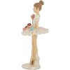 Decorazione Ballerina Clayre & Eef 6PR5643 Ø 10x24 cm Bianco Beige