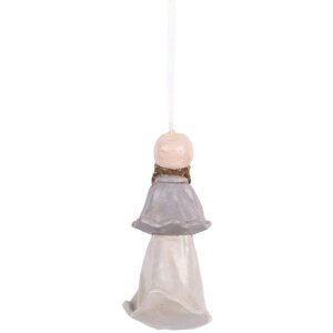 Decorazione Pendente Bambino Clayre & Eef 6PR5653 Beige/Grigio 5x5x11 cm
