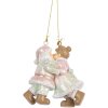 Clayre & Eef 6PR5656 Decorazione Ornamento Babbo Natale con Moglie 7x4x8 cm Rosa e Verde