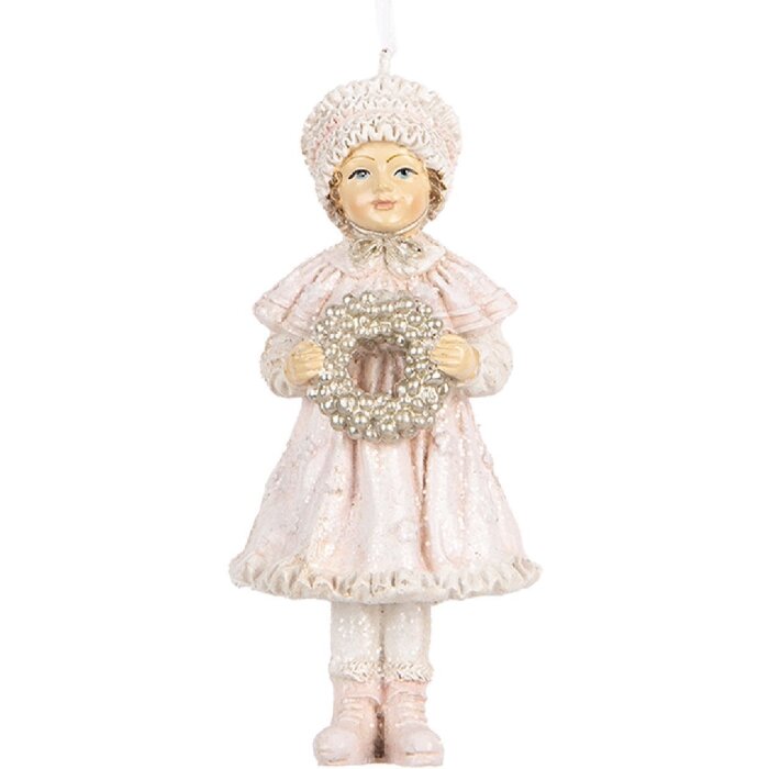 Clayre & Eef 6PR5658 Decorazione Appeso Bambino Rosa 5x4x11 cm