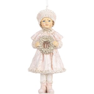 Clayre & Eef 6PR5658 Decorazione Appeso Bambino Rosa...