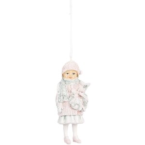 Clayre & Eef 6PR5659 Decorazione Appeso Bambino Rosa...