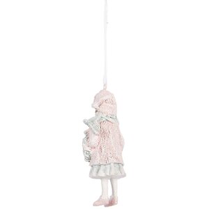 Clayre & Eef 6PR5659 Decorazione Appeso Bambino Rosa 5x4x11 cm