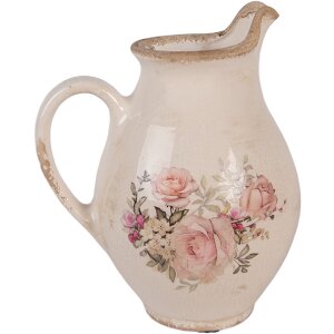 Brocca Decorativa Clayre & Eef 6CE2236S Beige Rosa 16x12x19 cm