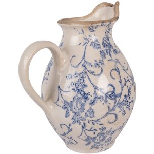 Vaso decorativo Clayre & Eef 6CE2238M 21x16x24 cm Beige-Blu