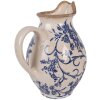 Clayre & Eef 6CE2238S Brocca Decorativa 16x12x19 cm Beige-Blu