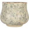 Vaso per fiori Clayre & Eef 6CE2240L Ø 21x17 cm Beige-Verde