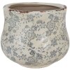Vaso per fiori Clayre & Eef 6CE2240M Ø 18x15 cm Verde Grigio