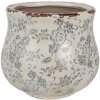 Vaso per fiori Clayre & Eef 6CE2240S Ø 15x13 cm Verde Grigio Ceramica