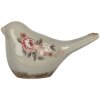 Decorazione Uccello Clayre & Eef 6CE2243S 16x7x9 cm Grigio Rosa