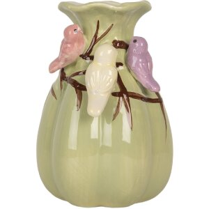 Vaso in ceramica Clayre & Eef Ø 10x14 cm Verde...