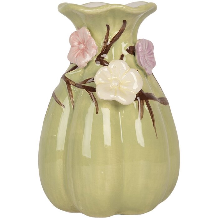 Vaso Clayre & Eef 6CE2316 Ø 10x14 cm Verde e Rosa