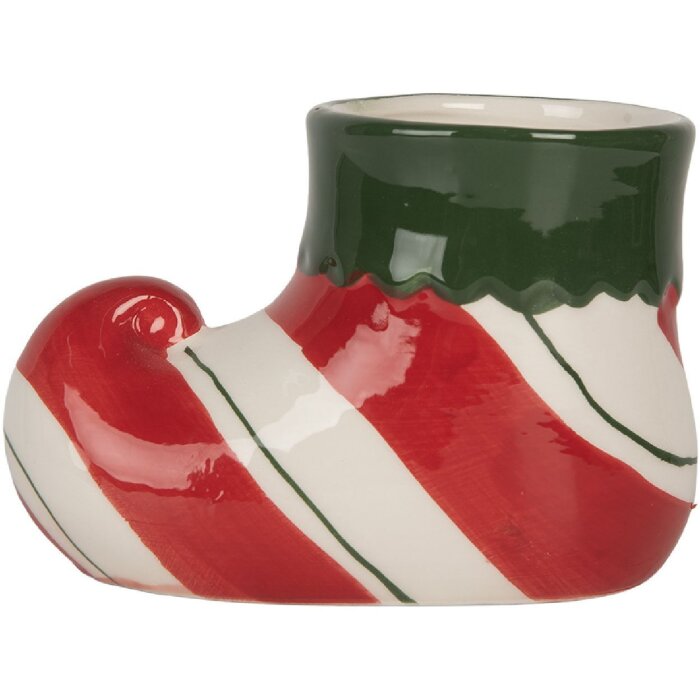 Vaso da fiori Clayre & Eef 6CE2317 15x8x10 cm Rosso-Verde