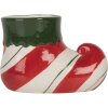 Vaso da fiori Clayre & Eef 6CE2317 15x8x10 cm Rosso-Verde