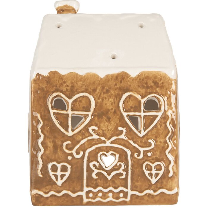 Portacandele a forma di casa Clayre & Eef 12x7x16 cm