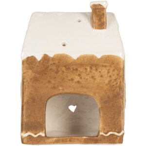 Portacandele a forma di casa Clayre & Eef 12x7x16 cm