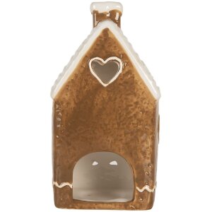 Portacandele a forma di casa Clayre & Eef 11x9x21 cm