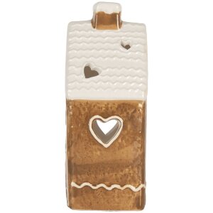 Portacandele a forma di casa Clayre & Eef 11x9x21 cm