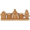 Portacandele Clayre & Eef a forma di casa 21x4x8 cm