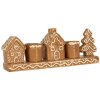 Portacandele Clayre & Eef a forma di casa 21x4x8 cm