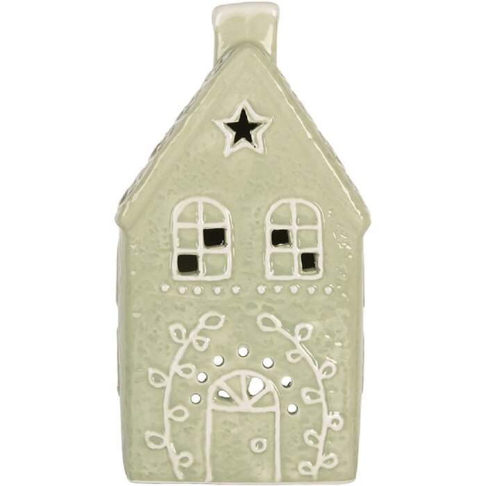 Portacandele decorativo Clayre & Eef 6CE2328 Casa 11x9x21 cm